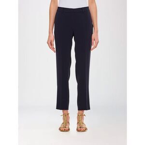 Alberto Biani Women Alberto Biani Slim Fit Criªpe Chino Trousers With Side Zip